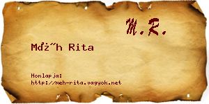 Méh Rita névjegykártya