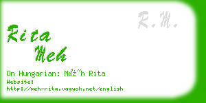 rita meh business card